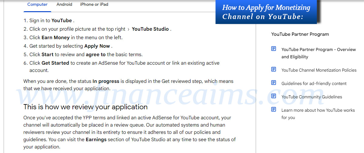 YouTube Monetizing Process Through Partner Program 